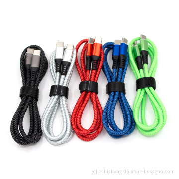 Braided Usb Charging Data Cable Type C To Light-ning Fast Charging Pd 20w Quick Charger Cable For Iphone